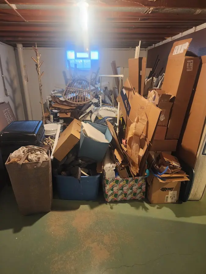 Roll-off dumpster container at job site for 15 Yard Dumpster Rental in Rocky Ford